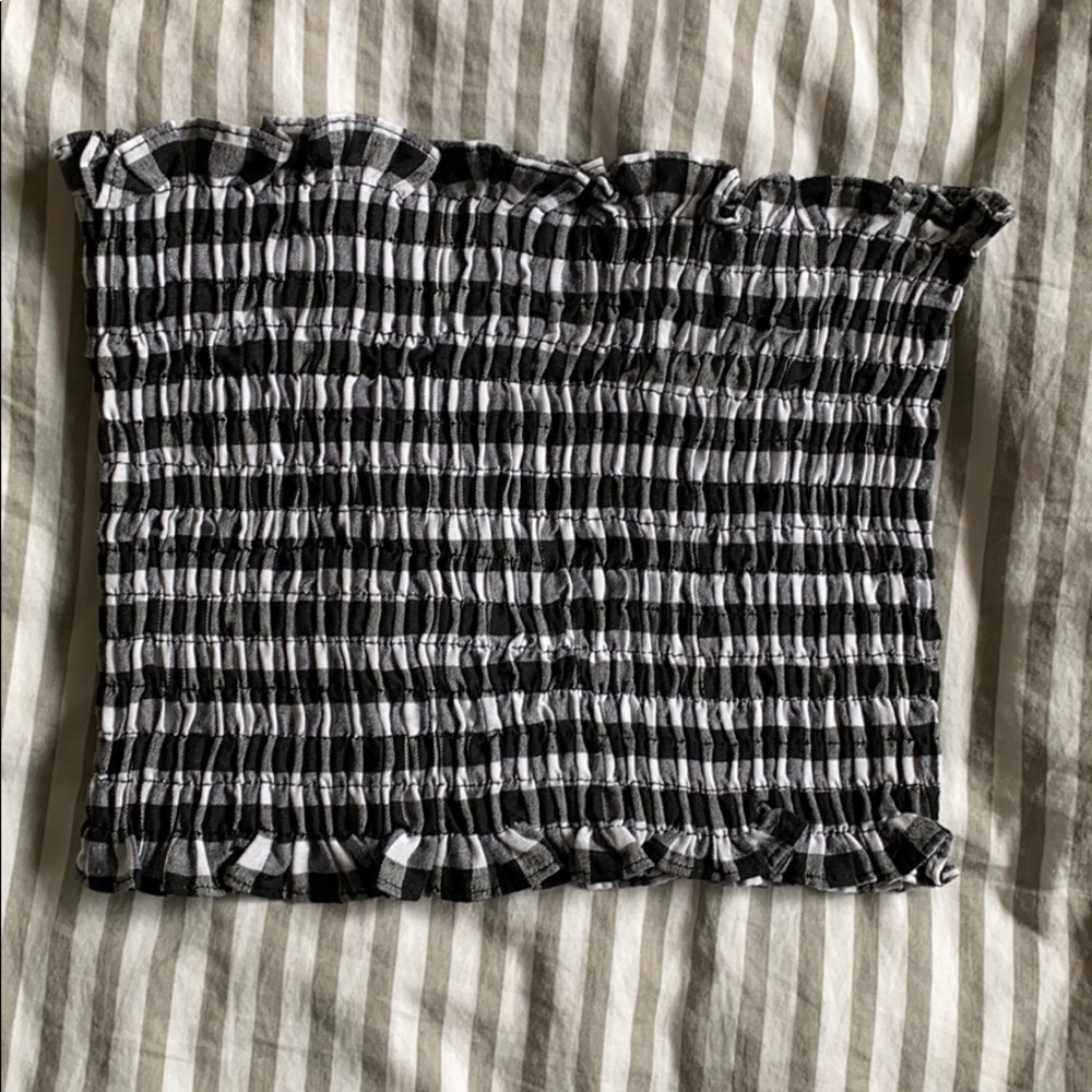 NWOT Gingham Crop Top